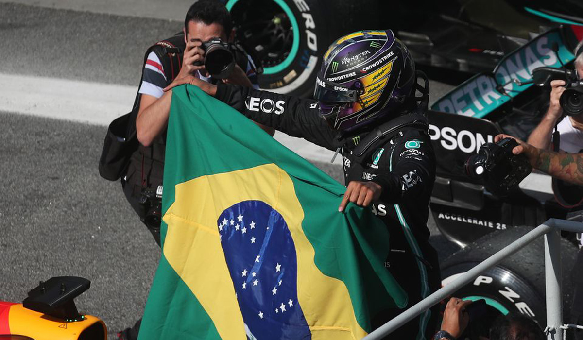 Hamilton hunts down Verstappen for victory in Brazil